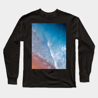 Blue gradient ocean oil painting Long Sleeve T-Shirt